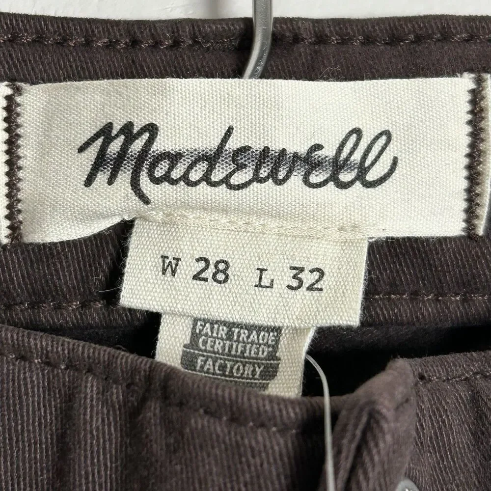 Madewell Pants Mens 28x32 Brown Athletic Allday Slim NR446 Casual Office NWT